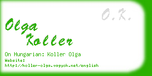 olga koller business card